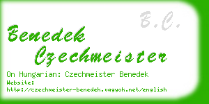 benedek czechmeister business card